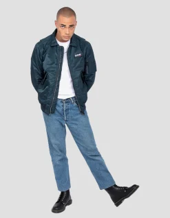 Bomber CWU bleu marine en nylon recyclé, coupe ajustée - MARINE