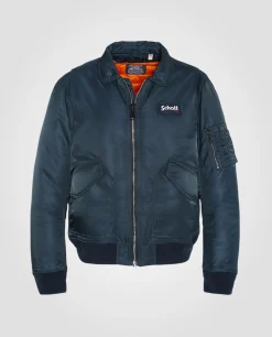Bomber CWU bleu marine en nylon recyclé, coupe ajustée - MARINE