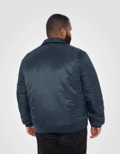 Bomber CWU bleu marine en nylon recyclé, coupe ajustée, grande taille - MARINE