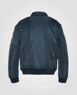 Bomber CWU bleu marine en nylon recyclé, coupe ajustée, grande taille - MARINE