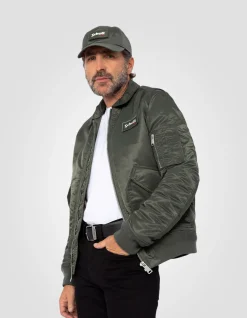 Bomber CWU sage kaki en nylon recyclé, coupe ajustée - SAGE KAKI