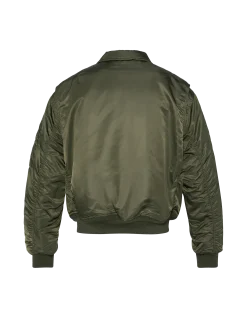 Bomber CWU 90's army kaki en nylon recyclé, coupe oversize - ARMY KAKI