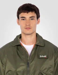 Bomber CWU 90's army kaki en nylon recyclé, coupe oversize - ARMY KAKI