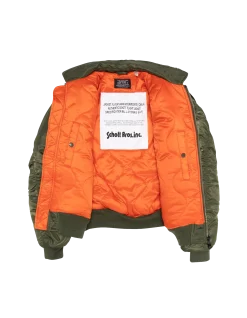Bomber CWU 90's army kaki en nylon recyclé, coupe oversize - ARMY KAKI