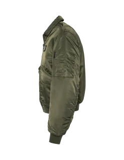 Bomber CWU 90's army kaki en nylon recyclé, coupe oversize, grande taille - ARMY KAKI