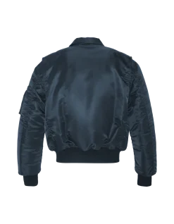 Bomber CWU 90's bleu marine en nylon recyclé, coupe oversize, grande taille - MARINE