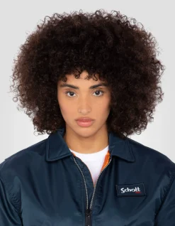 Bomber CWU 90's bleu marine en nylon recyclé, coupe oversize - MARINE