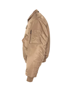 Bomber CWU 90's désert en nylon recyclé, coupe oversize, grande taille - DÉSERT