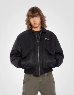 Bomber CWU 90's noir en nylon recyclé, coupe oversize - NOIR