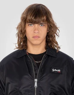 Bomber CWU 90's noir en nylon recyclé, coupe oversize - NOIR