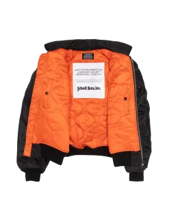 Bomber CWU 90's noir en nylon recyclé, coupe oversize - NOIR