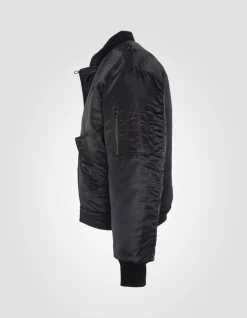 Bomber flyer 90's noir, veste amovible, en nylon recyclé - NOIR