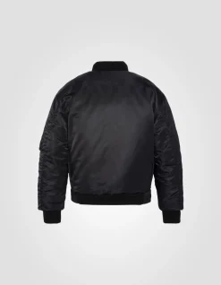 Bomber flyer 90's noir, veste amovible, en nylon recyclé - NOIR