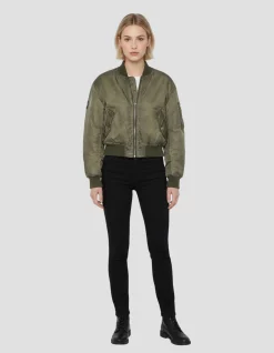 Bomber lavé oversize kaki - KAKI