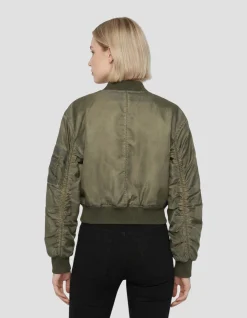 Bomber lavé oversize kaki - KAKI