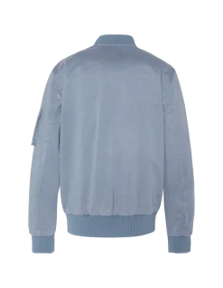 Bomber MA-1 bleu lac, coton lavé - BLEU LAC