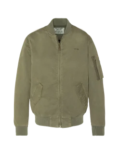 Bomber MA-1 kaki, coton lavé - KAKI