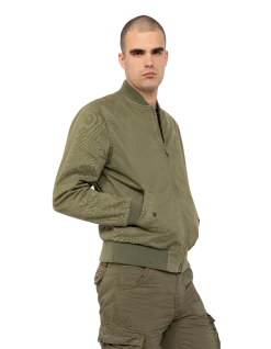 Bomber MA-1 kaki, coton lavé - KAKI