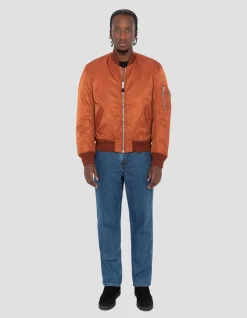 Bomber MA-1 lavé cuivre en nylon recyclé, coupe confort - CUIVRE
