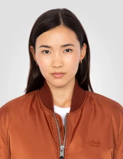 Bomber MA-1 lavé cuivre en nylon recyclé, coupe confort - CUIVRE