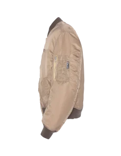 Bomber MA-1 lavé désert en nylon recyclé, coupe confort - DÉSERT