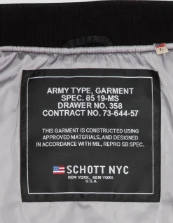 Bomber MA-1 lavé noir en nylon recyclé, coupe confort - NOIR