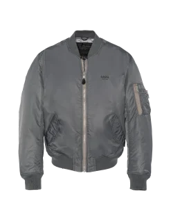 Bomber MA-1 lavé pétrole en nylon recyclé, coupe confort - PÉTROLE