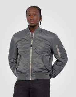 Bomber MA-1 lavé pétrole en nylon recyclé, coupe confort - PÉTROLE