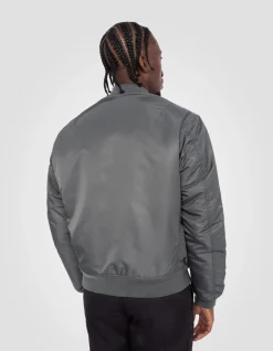Bomber MA-1 lavé pétrole en nylon recyclé, coupe confort - PÉTROLE