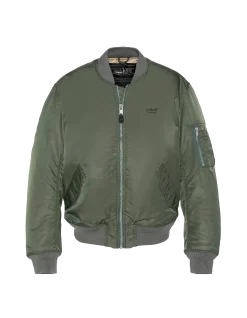 Bomber MA-1 lavé vert en nylon recyclé, coupe confort - VERT US