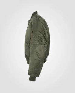 Bomber MA-1 90's army kaki en nylon recyclé, coupe oversize, grande taille - ARMY KAKI