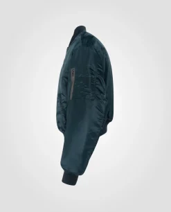 Bomber MA-1 90's bleu marine en nylon recyclé, coupe oversize - MARINE