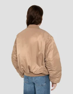 Bomber MA-1 90's désert en nylon recyclé, coupe oversize - DÉSERT