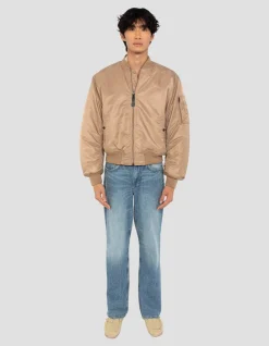 Bomber MA-1 90's désert en nylon recyclé, coupe oversize - DÉSERT