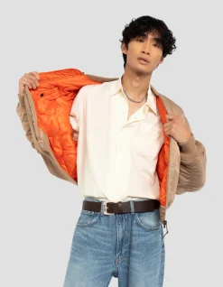 Bomber MA-1 90's désert en nylon recyclé, coupe oversize - DÉSERT