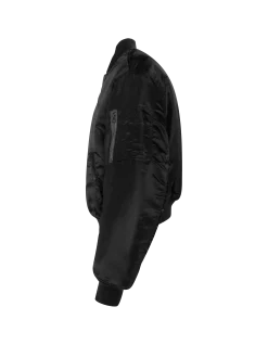 Bomber MA-1 90's noir en nylon recyclé, coupe oversize, grande taille - NOIR