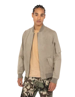 Bomber MA-1 taupe, coton lavé - TAUPE