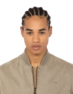 Bomber MA-1 taupe, coton lavé - TAUPE