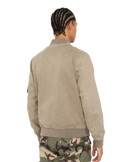 Bomber MA-1 taupe, coton lavé - TAUPE