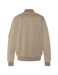 Bomber MA-1 taupe, coton lavé - TAUPE