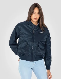 Bomber pilote CWU bleu marine en nylon recyclé, coupe confort - MARINE