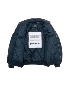Bomber pilote CWU bleu marine en nylon recyclé, coupe confort - MARINE