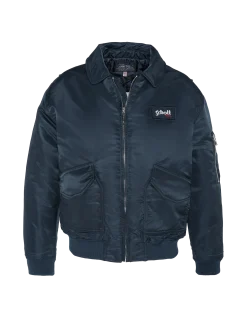 Bomber pilote CWU bleu marine en nylon recyclé, coupe confort, grande taille - MARINE