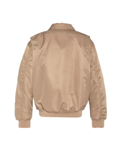 Bomber pilote CWU désert en nylon recyclé, coupe confort, grande taille - DÉSERT