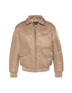 Bomber pilote CWU désert en nylon recyclé, coupe confort, grande taille - DÉSERT