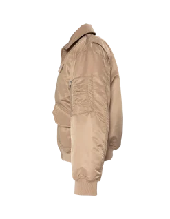 Bomber pilote CWU désert en nylon recyclé, coupe confort, grande taille - DÉSERT