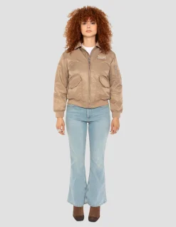 Bomber pilote CWU désert en nylon recyclé, coupe confort - DÉSERT