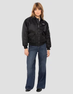 Bomber pilote CWU noir en nylon recyclé, coupe confort - NOIR