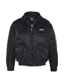 Bomber pilote CWU noir en nylon recyclé, coupe confort - NOIR