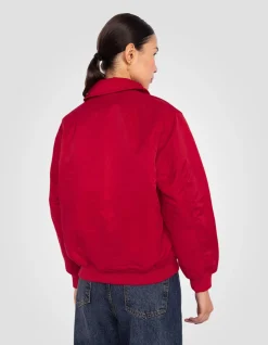 Bomber pilote CWU rouge en nylon recyclé, coupe confort - ROUGE